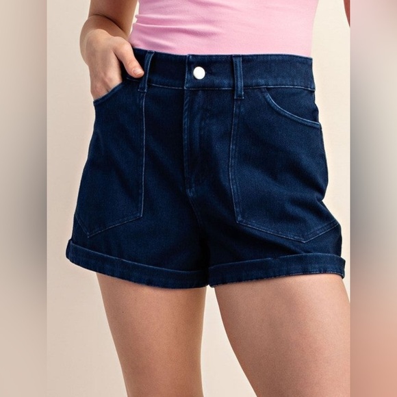 NWT Dark Wash Rae Mode Denim Shorts - Picture 1 of 4